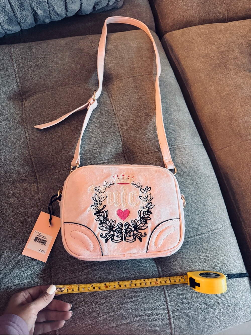 Adorable Powder Blush Juicy Couture Crossbody Purse